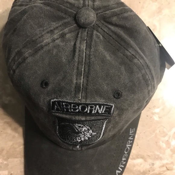 US Army 101st Airborne Cap, Black Subdued Color - Picture 5 of 7
